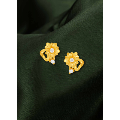 Floral Grace Stone Studs