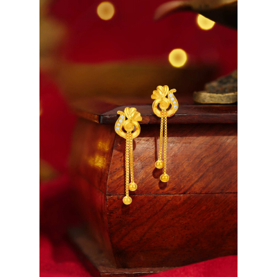 Spring Blossom Chain Drop Earrings