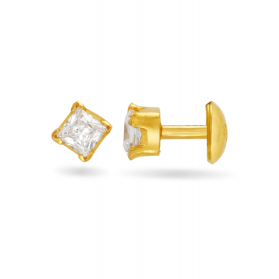 Elegant Single Stone Sparkle Stud