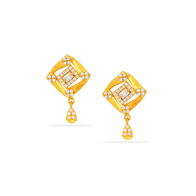 Chic Square Matte Drop Earrings