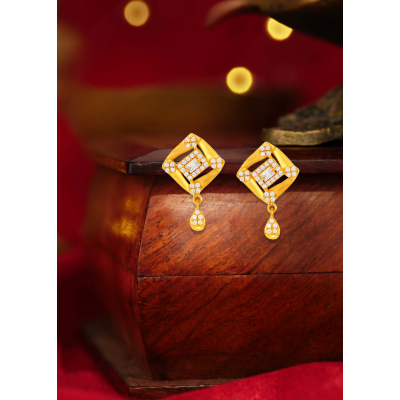 Chic Square Matte Drop Earrings