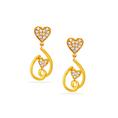Heartfelt Sparkle Drop Earrings