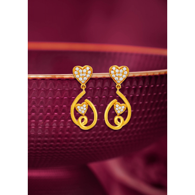 Heartfelt Sparkle Drop Earrings