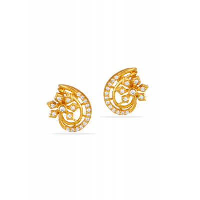 Floral Gemstone Casting Stud