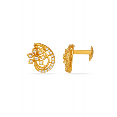 Floral Gemstone Casting Stud