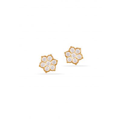 Radiant Cluster Rose Gold Earrings