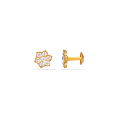 Radiant Cluster Rose Gold Earrings
