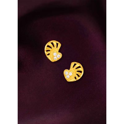 Elegant Heart Stone Studs