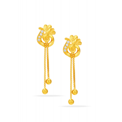 Spring Blossom Chain Drop Earrings