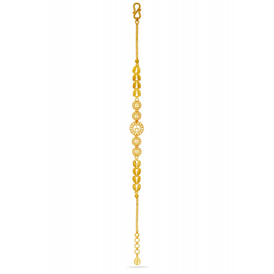 Crafted Gold Chain Bracelet