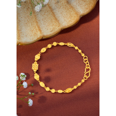 Elegant Vertical Design Gold-Plated Bracelet