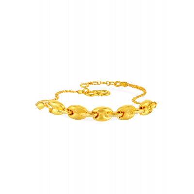 Refined and Crafted Gold Chain Bracelet