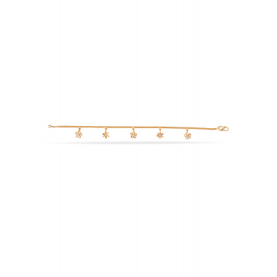 Sleek Floral Gold Bracelet