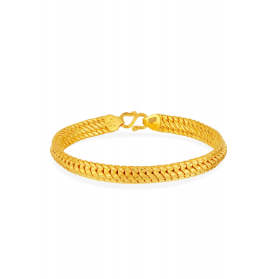 Sleek Hollow Gold Bracelet for Men