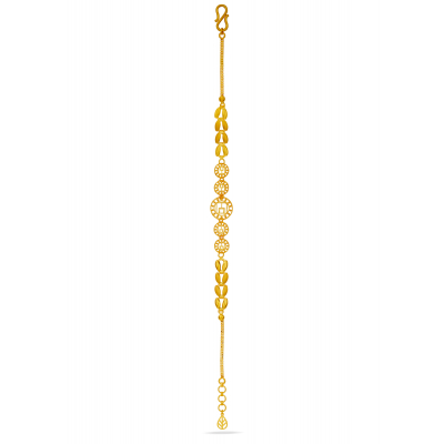 Crafted Gold Chain Bracelet