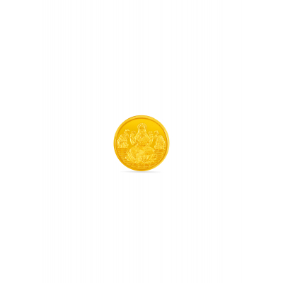 22 Karat 1 Gram Elegance Lakshmi Gold Coin