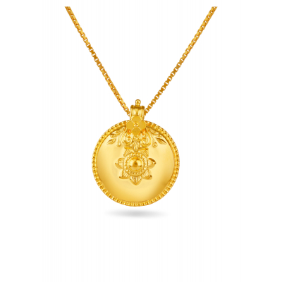 Traditional Flower Motif Thali Pendant