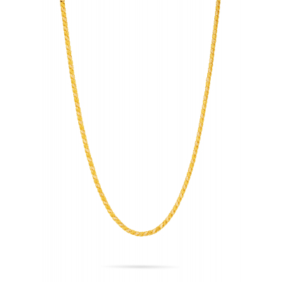 Leaf-Inspired Hollow 22 KT Chain
