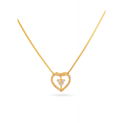 Heart Pendant Gold Chain