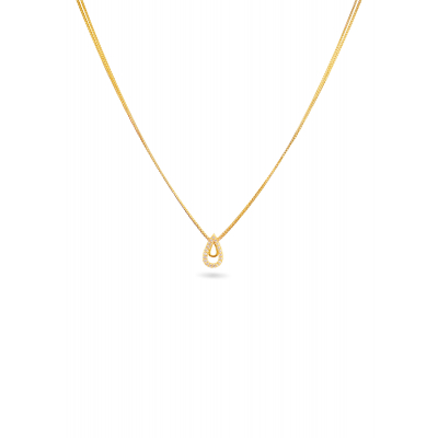 Teardrop Pendant Fancy Chain