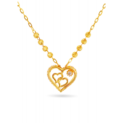 Dual Heart Gold Chain