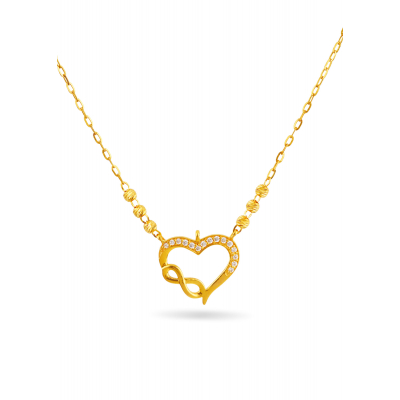 Stone Heart Gold Chain