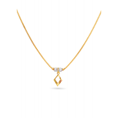 Elegant Rhodium Touch Gold Chain