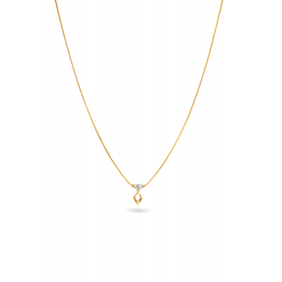 Elegant Rhodium Touch Gold Chain