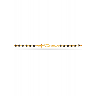 Classic Black Row Hanging Mangalsutra