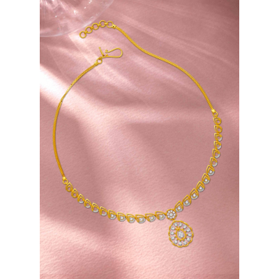 Dahlia Petal Diamond Necklace