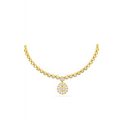 Dahlia Petal Diamond Necklace