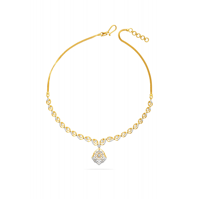 Lotus Grace Diamond Necklace
