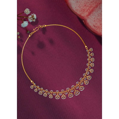 Peacock Charm Regal Necklace Design