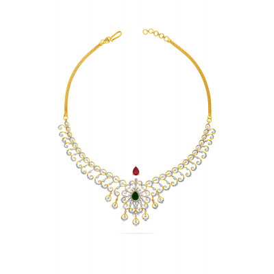 Lotus Blossom Diamond Necklace