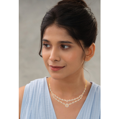 Floral Fractals Diamond Necklace