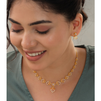 Twisted Leaf Growth and Renewal Necklace