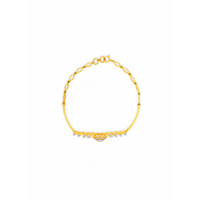 Twisted Leaf Diamond Bracelet