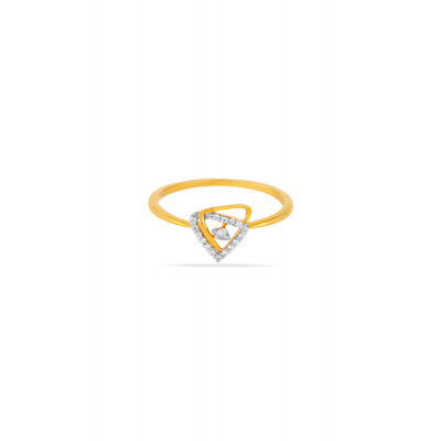 Sculpted Shine Geometric Gold Ring
