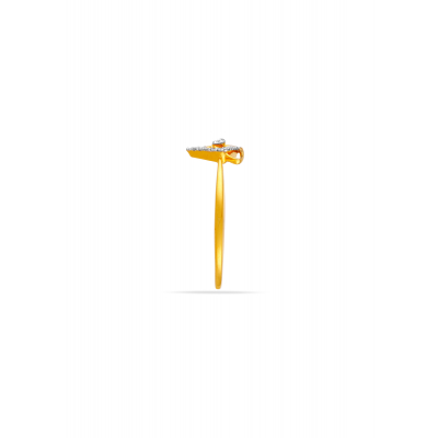 Sculpted Shine Geometric Gold Ring