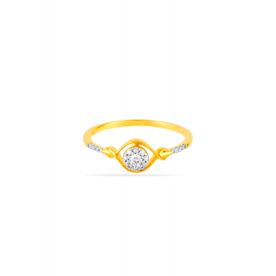 Rose Gold Twirl Cluster Ring