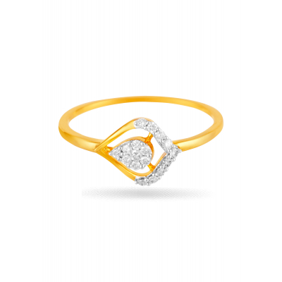 Leaf Harmony Diamond Finger Ring