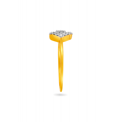 Leaf Harmony Diamond Finger Ring