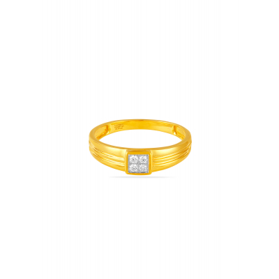 Men's Geometric Edge Ring