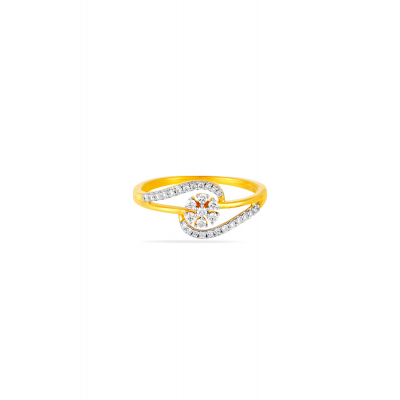 Dahlia Diamond Petal Ring