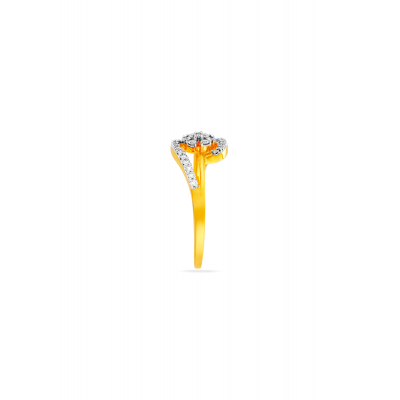Dahlia Diamond Petal Ring