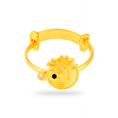 Baby's First Sparkle Doll Face Adjustable Ring