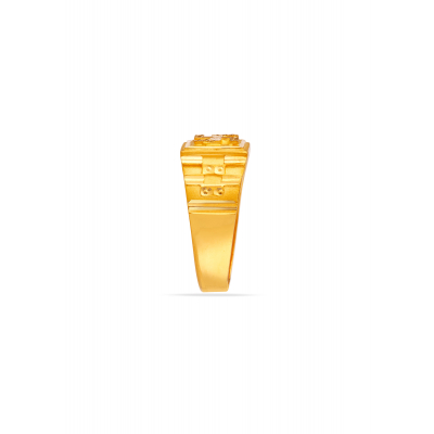 Swastik Etched Men's Ring
