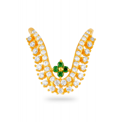 Timeless Charm Vanki Model with Ruby, Emerald & Zircon for Women