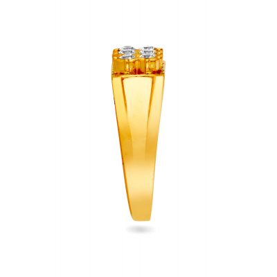 Karaikudi Close Setting Stone Rose Gold Finish Ring