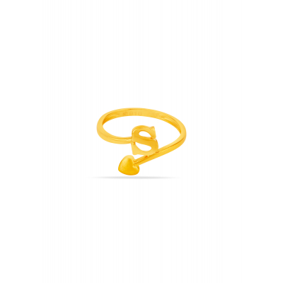 Signature Statement Alphabet 'S' Ring